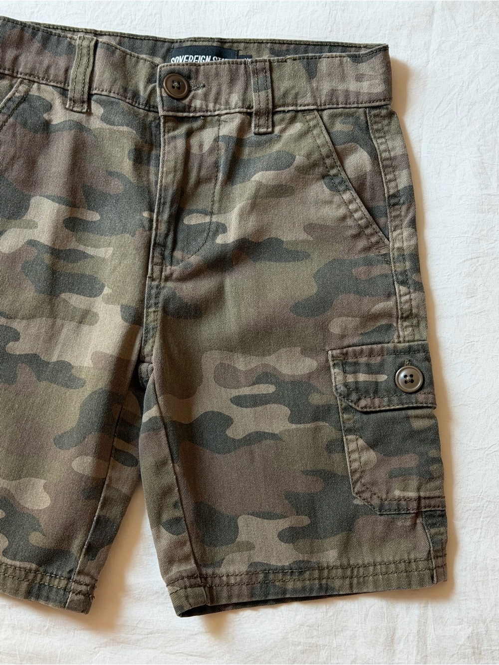 Sovereign State Camo Cargo Shorts Boys Size 5